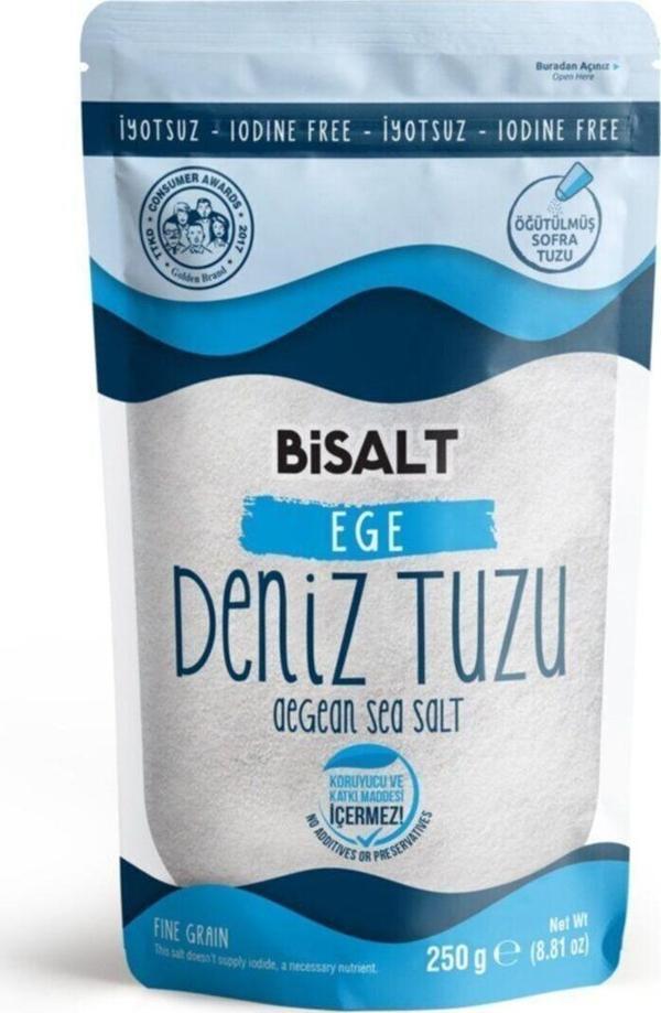 Bisalt Ege Deniz Tuzu Ince Iyotsuz 250 G - Image 1
