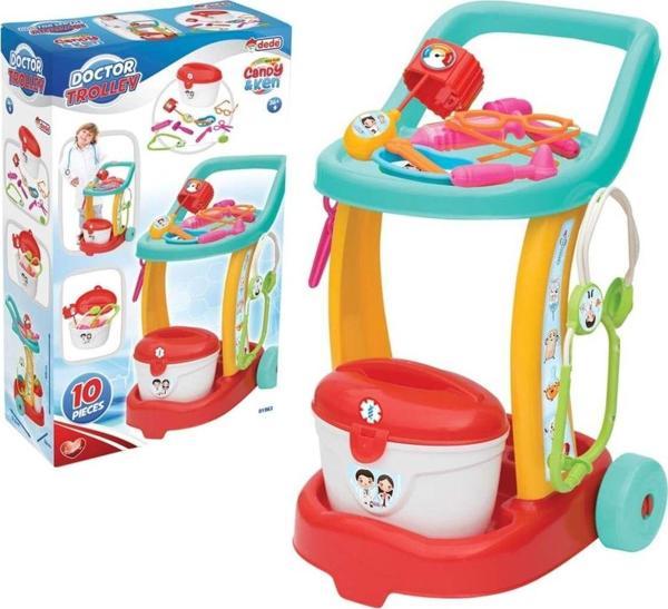 Dede Candy Doktor Servis Arabası Ve Oyuncak Muayene Malzemeleri - Image 1