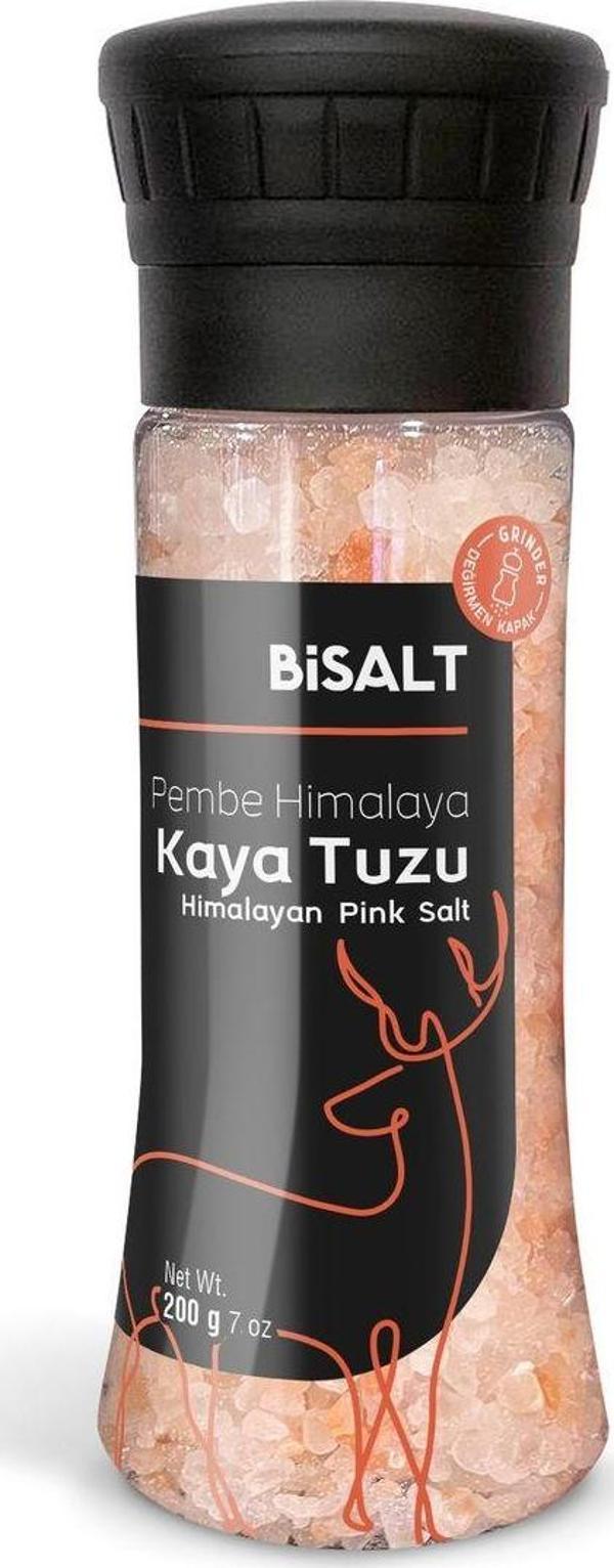 Bisalt Pembe Himalaya Kaya Tuzu Değirmen 200 G - Image 1