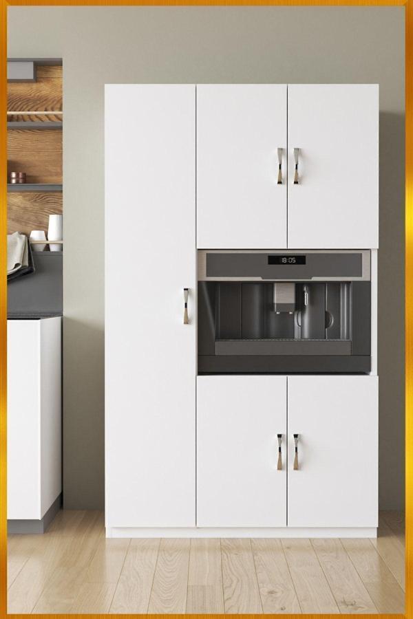 Aeka Ae-3030 Duygu 5 Kapaklı Beyaz Çok Amaçlı Mutfak & Banyo Dolabı, Kiler - Image 1