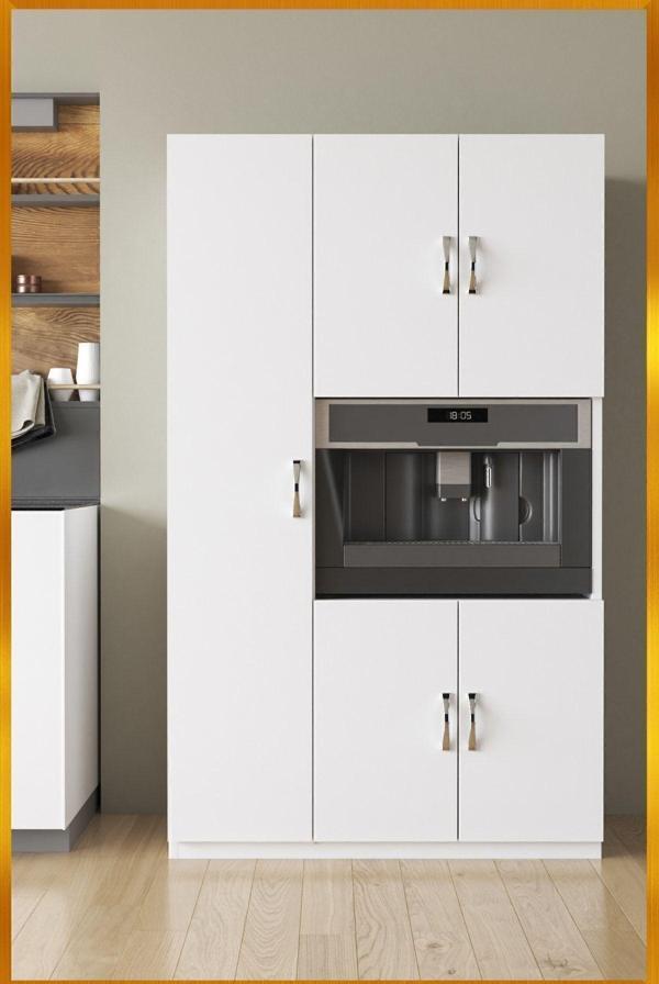 Aeka Ae-3030 Duygu 5 Kapaklı Beyaz Çok Amaçlı Mutfak & Banyo Dolabı, Kiler - Image 1