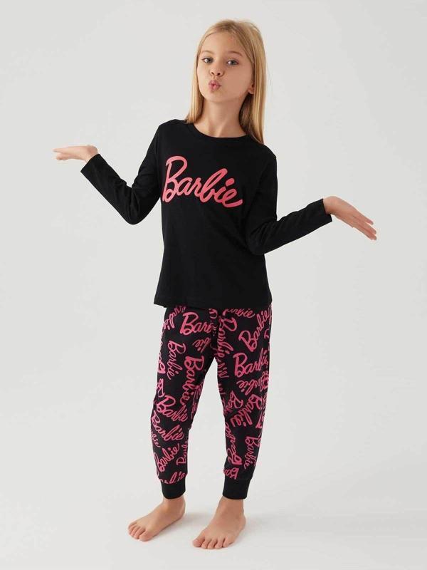 Barbie Kız Çocuk Takım 3-8 Yaş Siyah - Image 1