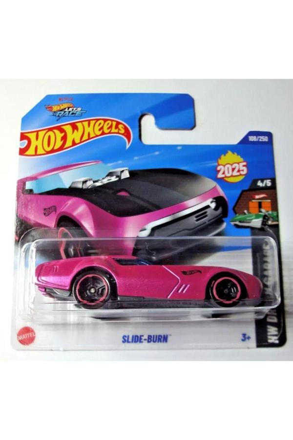 Hot Wheels Slide-Burn Pembe Yarış Arabası (1:64 Ölçek, 2025 Model) 4/5 - Image 1