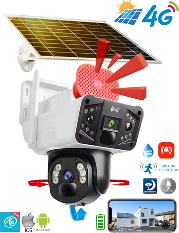 O-Kam-3915 4G 6Mp Dual Lens Solar Ptz Camera - Image 1