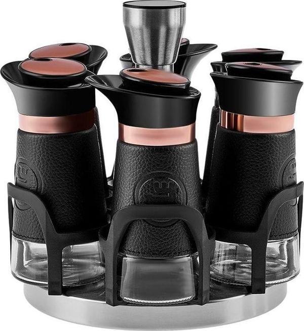 Cam Latin Deri 6'lı Round Cam Baharat Takımı 6 Parça - Image 1