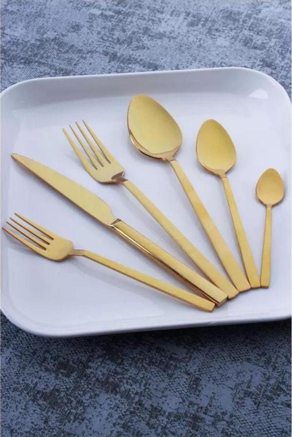 Milas Gold 84 Parça Çatal Kaşık Bıçak Seti - Image 1