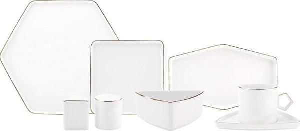 Streamline Geo Gold 28 Parça 6 Kişilik Kahvaltı/servis Takımı - Image 1