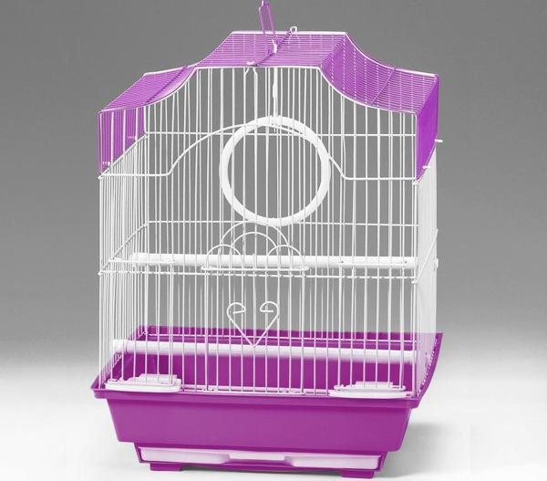 Qh Pet Kuş Kafesi 30x23x39 cm Mor Kanarya Muhabbet Kuşu için - Image 1