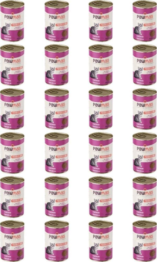 Pawmas Tavuklu Yavru Kedi Konservesi 400 grX24Adet - Image 1