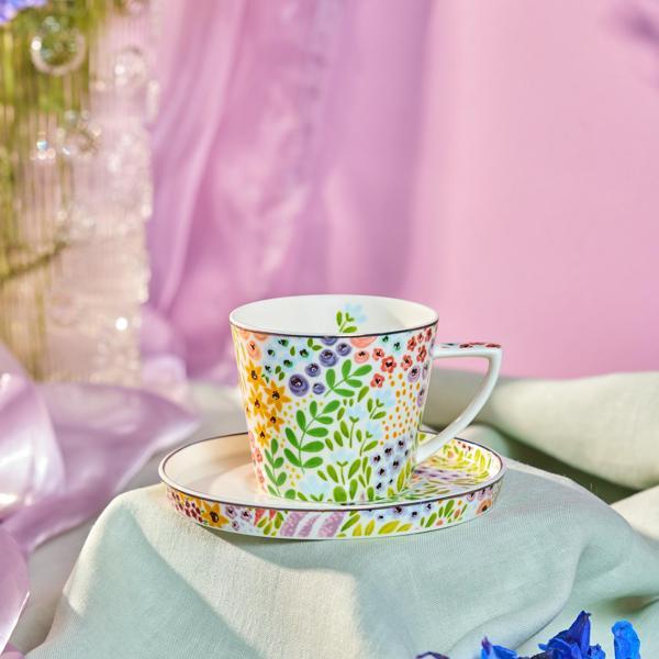 Karaca Fiore Çay Fincanı ve Tabağı 260 ml - Image 1