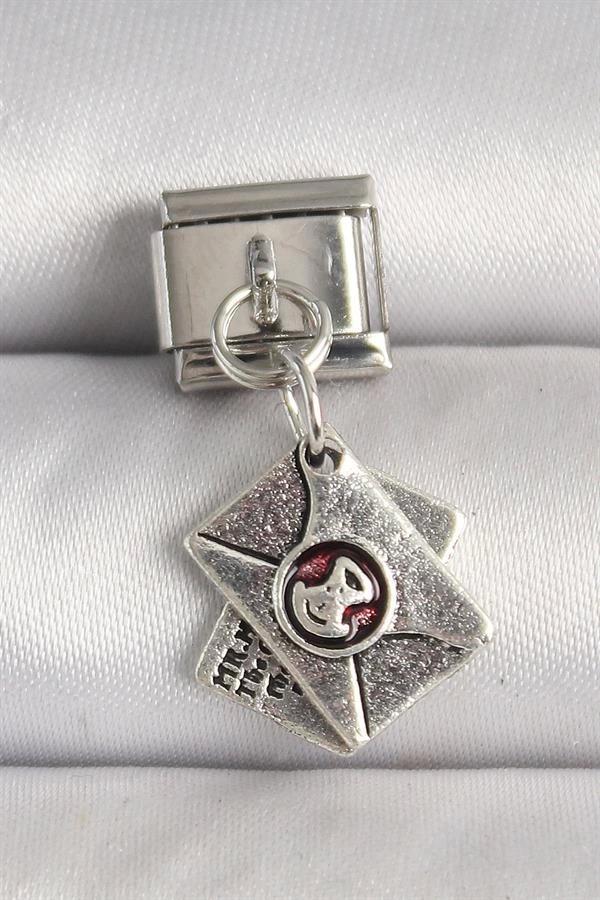 316L Çelik Gümüş Renk Mektup Model Nomination Charm - Image 1