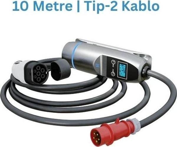 22 kW Akıllı Taşınabilir Araç Şarj Cihazı | 10m Kablolu - Image 1