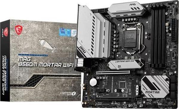MSI Mag B560M Mortar Wi-Fi Intel LGA1200 DDR4 Micro ATX Anakart - Image 1