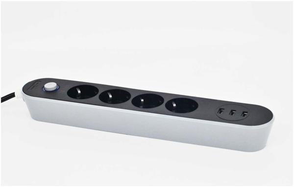 Akım Koruyuculu 3USB Port Hızlı Şarjlı 3Lü Priz - Image 1