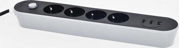 Akım Koruyuculu 3USB Port Hızlı Şarjlı 3Lü Priz - Image 1