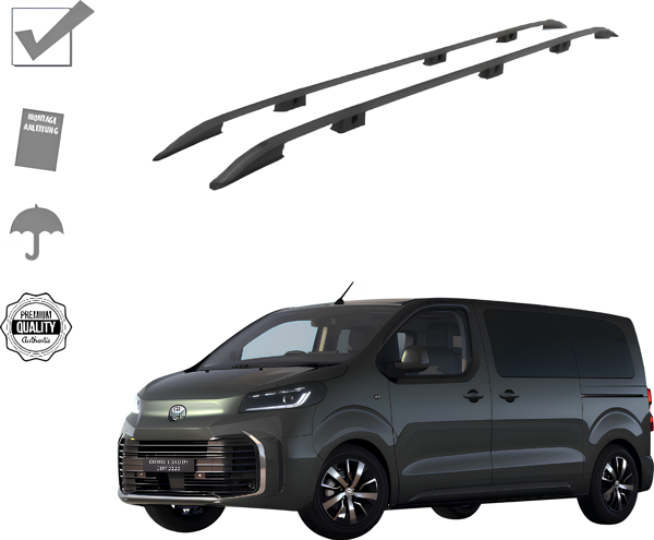 TOYOTO PROACE VERSO UZUN ŞASE TAVAN ÇİTASI PORTBAGAJ 2019 2020 2021 2022 2023 2024 2025 2026 2027 - Image 1