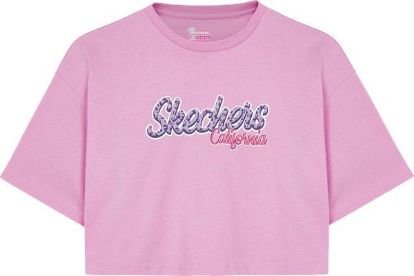 Skechers Sk241040 Graphicteeg Sleeve Pembe Çocuk T-Shirt - Image 1