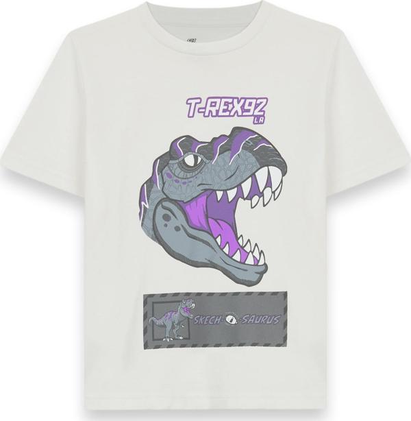 Skechers Sk241093 Graphic Tee Kırık Beyaz Erkek Çocuk T-Shirt - Image 1