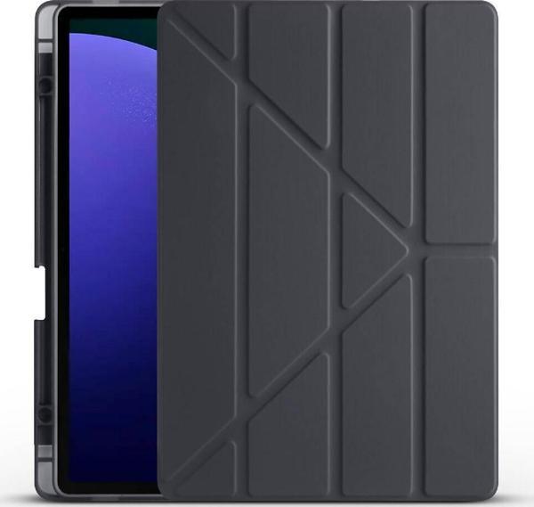 Galaxy Tab S9 Plus Kılıf Tri Folding Kalem Bölmeli Standlı Kılıf - Image 1