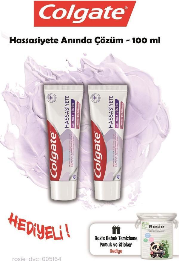 Colgate Hassasiyete Anında Çözüm 2 Adet 100 ml ve Rosie Hediye - Image 1