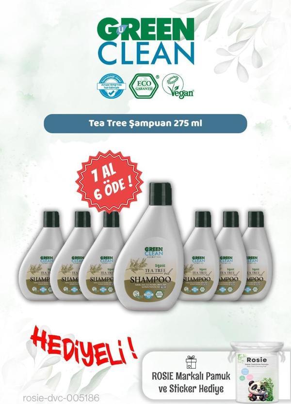 Green Clean Tea Tree Şampuan 275 ml 7 AL 6 ÖDE ve Rosie Hediye - Image 1