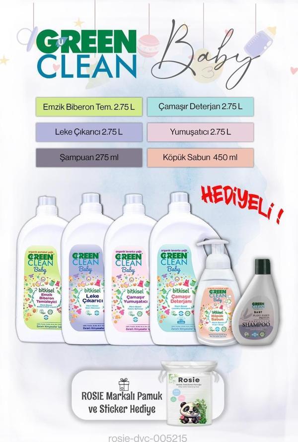Green Clean Büyük Boy Baby Serisi ve Rosie pamuk hediye - Image 1