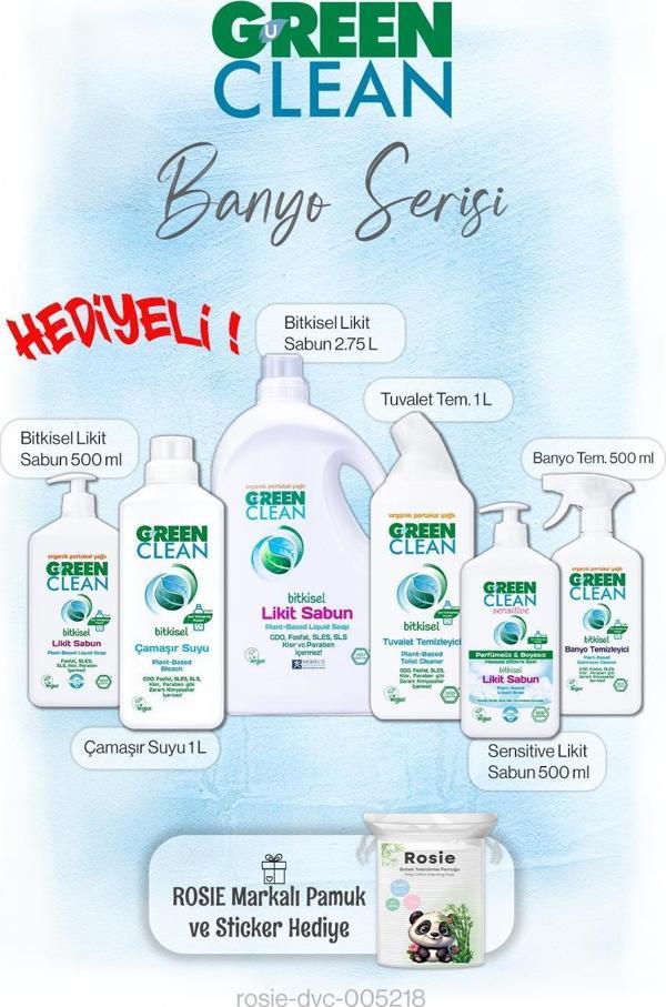 Green Clean Banyo Serisi 6'lı ve Rosie pamuk Hediye - Image 1