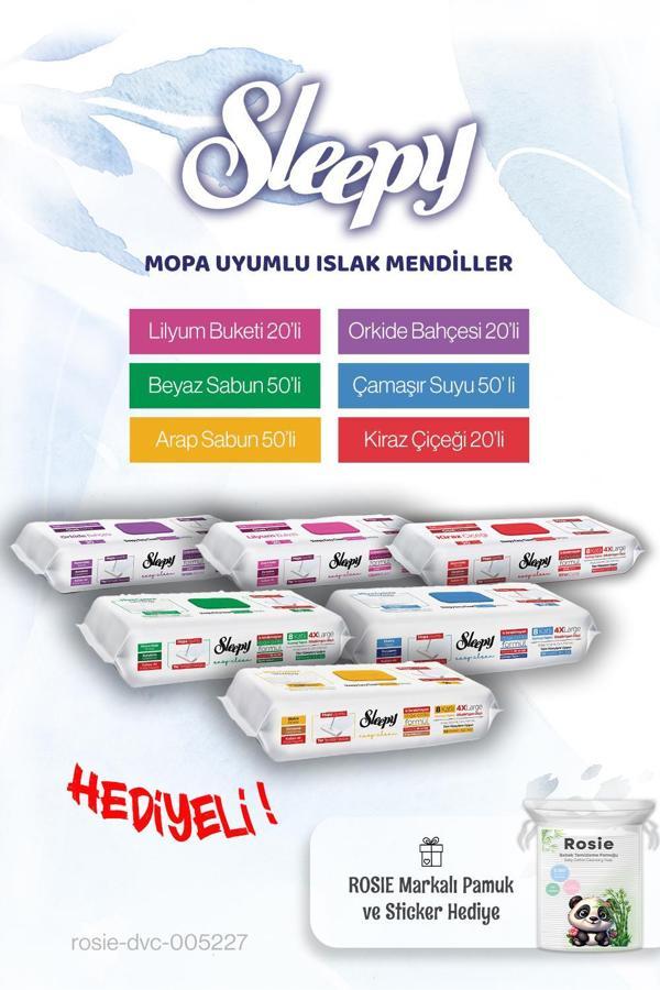 Sleepy Mop Ailesi (210 yaprak) ve Rosie pamuk hediye - Image 1