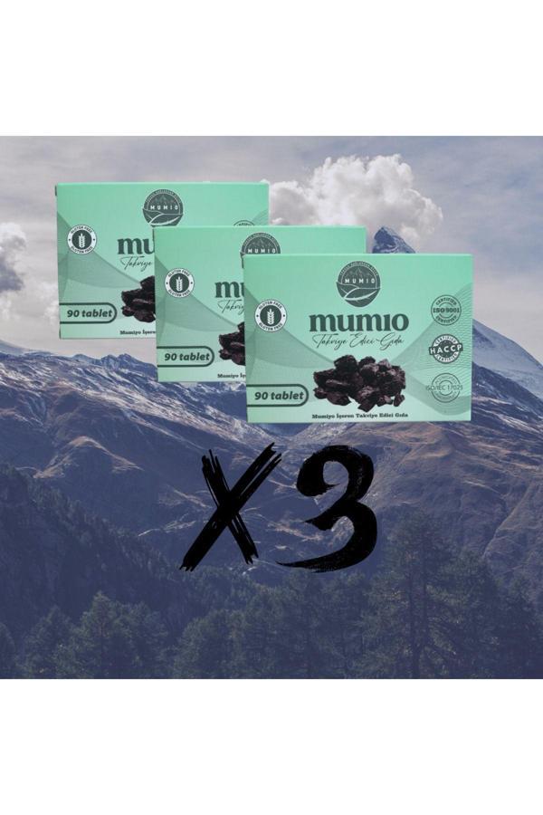 3 Adet Mumiyo (SHİLAJİT) Takviye Edici Gıda %100 Shilagit (270 TABLET) - Image 1