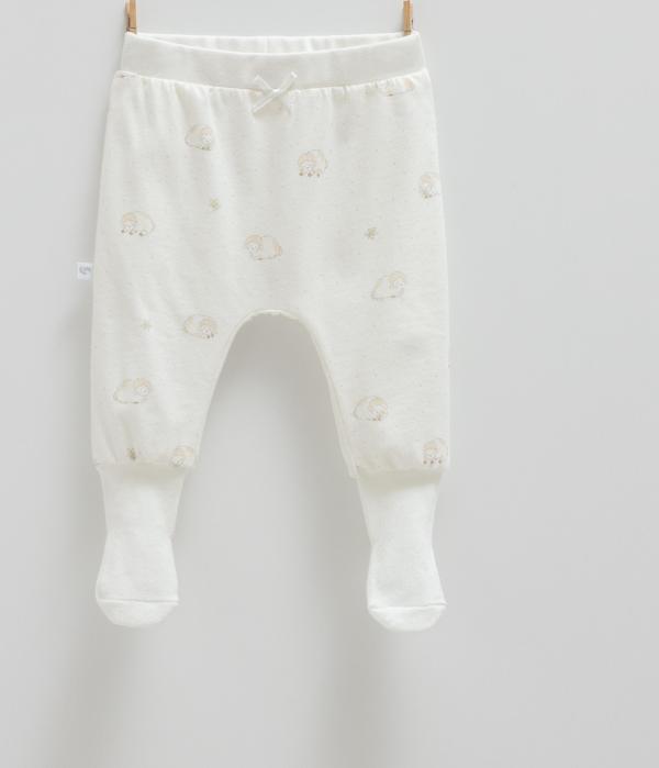 MINILAMB ÇORAPLI PANTOLON Ekru - Image 1