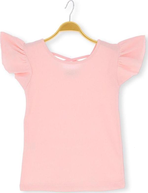 KOL FIRFIRLI 36/1 İNTERLOK KIZ TSHIRT Pudra - Image 1