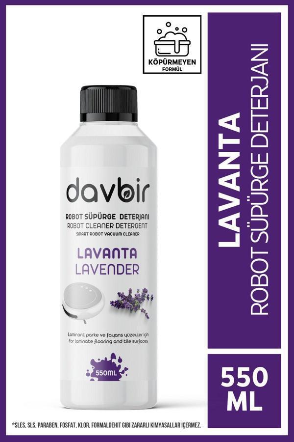 Davbir Lavanta Kokulu Akıllı Robot Süpürge Deterjanı, Sprey Mop Deterjanı, Yüzey Temizleyici 550Ml - Image 1