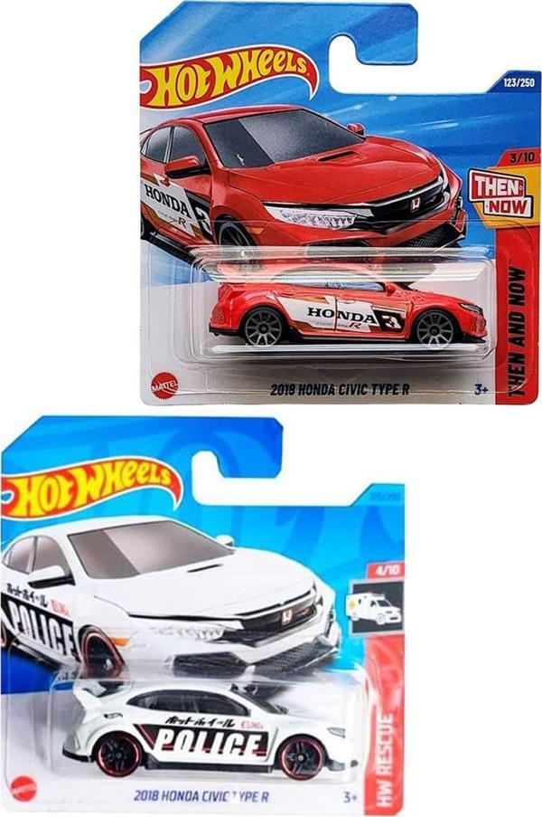 Hot Wheels 2 Araç 2018 Honda Civic Type R Set (1/64) - Image 1
