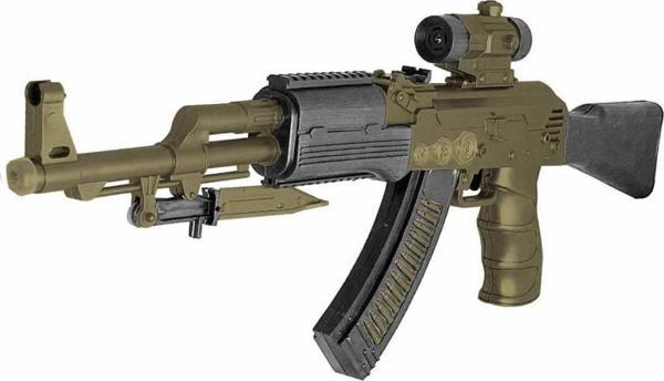 Pilli Işıklı Oyuncak Tüfek - Oyuncak Işıklı Silah SB 2026 - Image 1