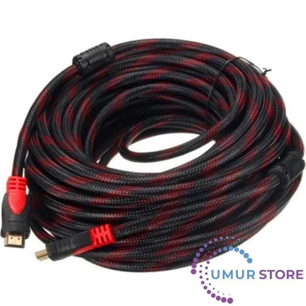 15M Metre 1080P Hasır Örgülü HDMI Kablo - Image 1