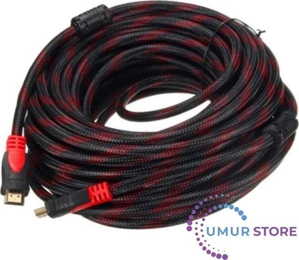 15M Metre 1080P Hasır Örgülü HDMI Kablo - Image 1