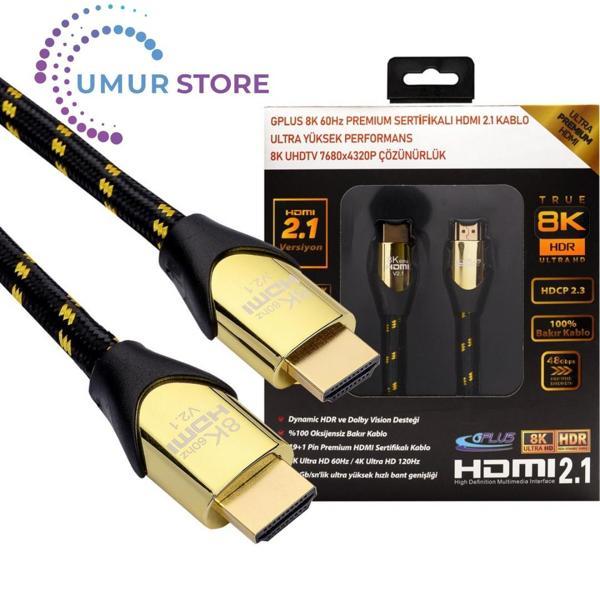 8K60 2 Metre HDMI 2.1 48 Gbps 8k Ultra Hd Premium Sertifikalı 8k 60Hz 4320P 4K 120Hz 2160P 26 Awg D- - Image 1