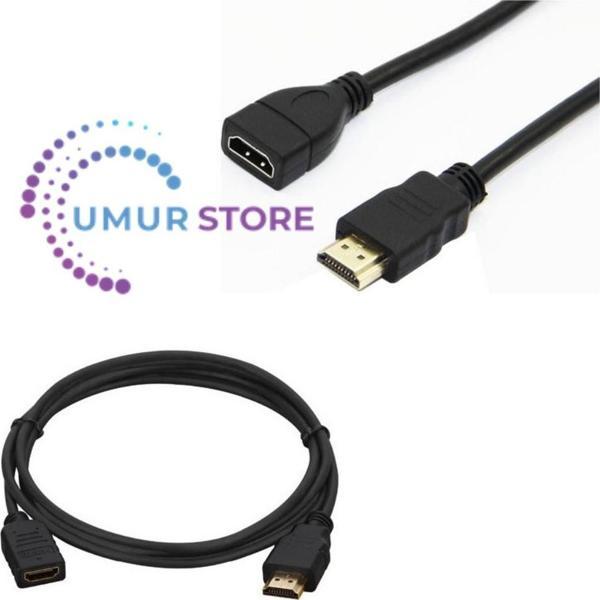 Erkek Dişi 30 cm Uzatma HDMI Kablo Bir Erkek Dişi Uçlu HDMI Kablo - Image 1