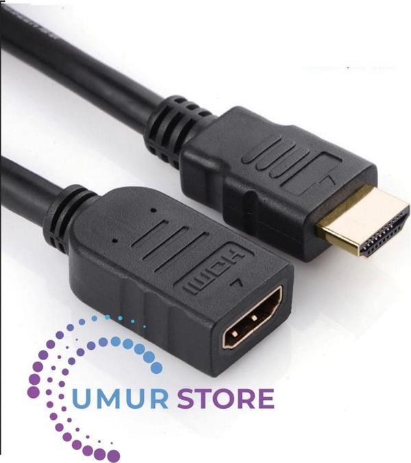 HDMI -Dişi Uzatma Kablosu Altın Uçlu 4K/3D UHD 0.5 mt - Image 1