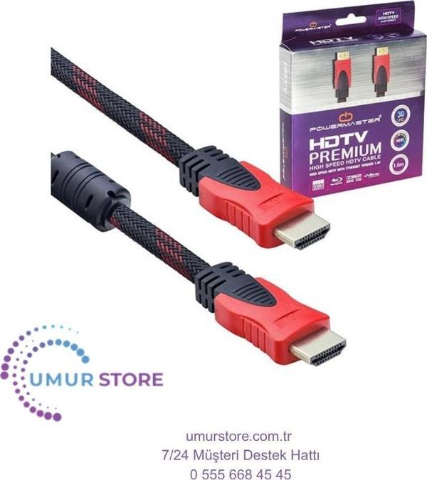 HDMI Kablo 1.5 Metre Örgülü Hdr 3D Destekli Kaliteli Görüntü Kablosu - Image 1