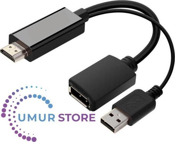 HDMI To Display Port Dönüştürücü Adaptör Görüntü Aktarım Kablosu - Image 1