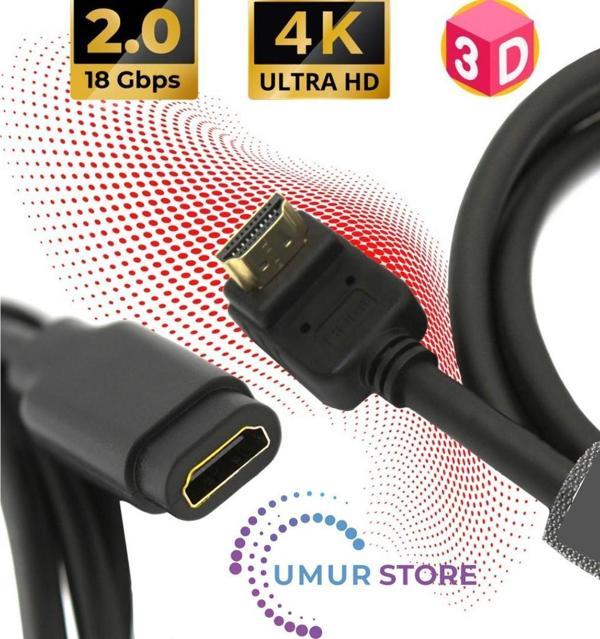 HDMI Uzatma Kablosu Dişi Erkek 50 cm - Image 1