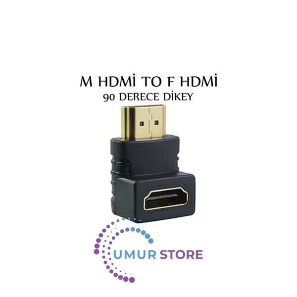 M Hdmi To F Hdmi 90 Derece Dikey - Image 1