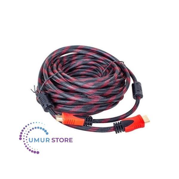 Örgülü Gold HDMI Kablo Poşetli 20 mt - Image 1