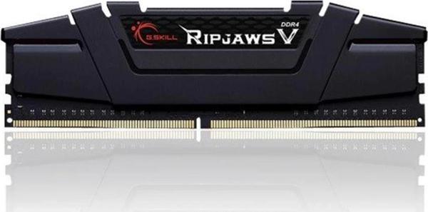 GSkill 8GB RipjawsV Siyah DDR4 3200Mhz CL16 1.35V Tek Modül Ram F4-3200C16S-8GVKB Soğutuculu Pc Ram - Image 1