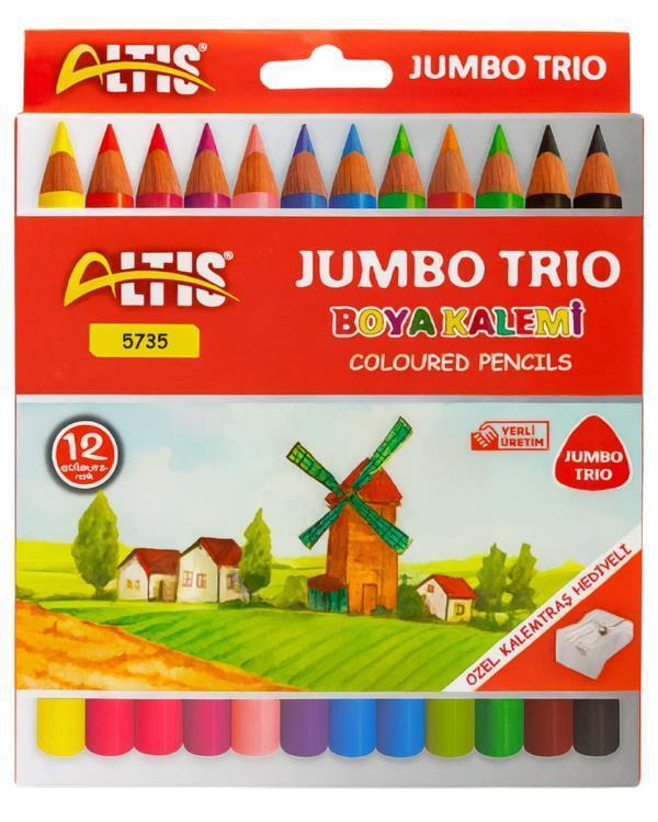 Altıs Jumbo Trio Kuru Boya Kalemi 12li 5735 - Image 1