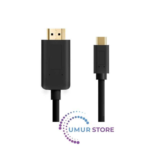 Type-C To HDMI 4K Kablo 3 Metre - Hdcp Özelliği - 10 Gbps Görüntü Aktarım Kablosu - Image 1