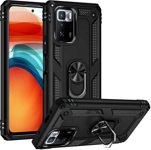 Xiaomi Poco X3 GT Uyumlu Kamera Korumalı Standlı Yüzüklü Tank Kılıf - Image 1