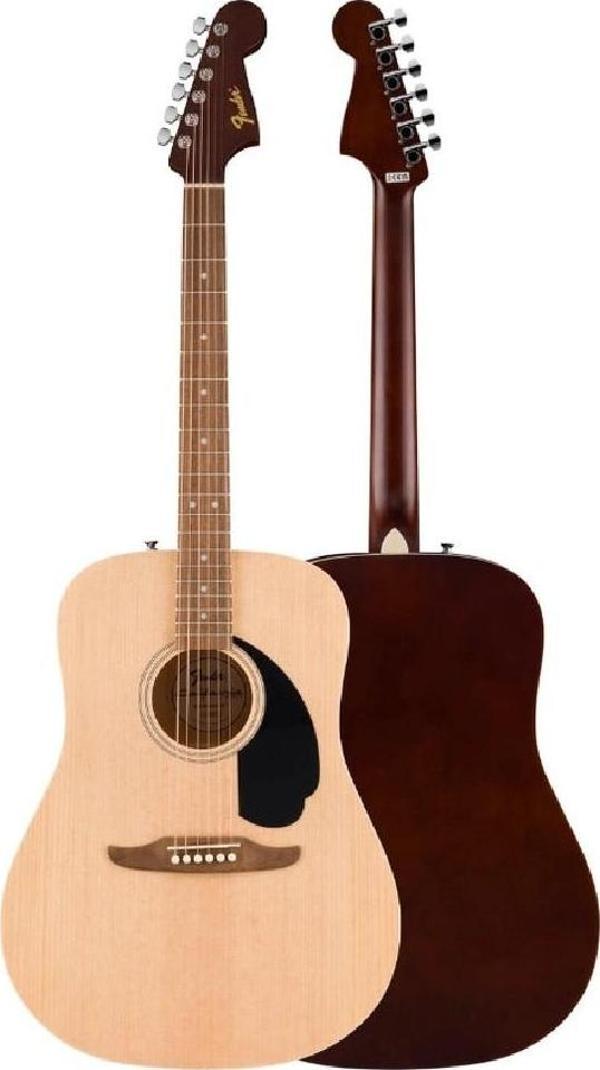 Fender Akustik Gitar California Debut Redondo Dreadnought Ceviz Klavye Naturel  - Image 1