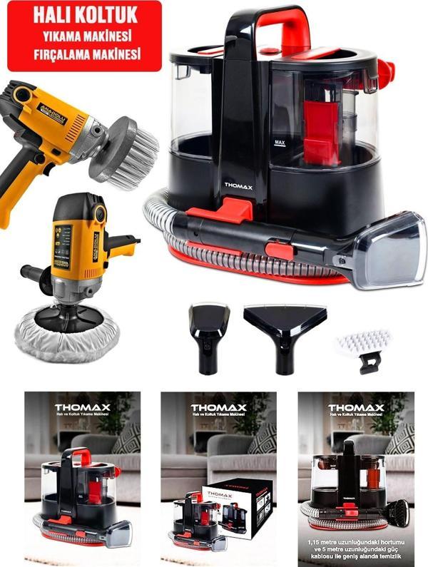 Rowermax Thomax Halı Koltuk Yıkama Makinesi Leke Çıkarma Halı Koltuk Fırçalama Makinesi - Image 1